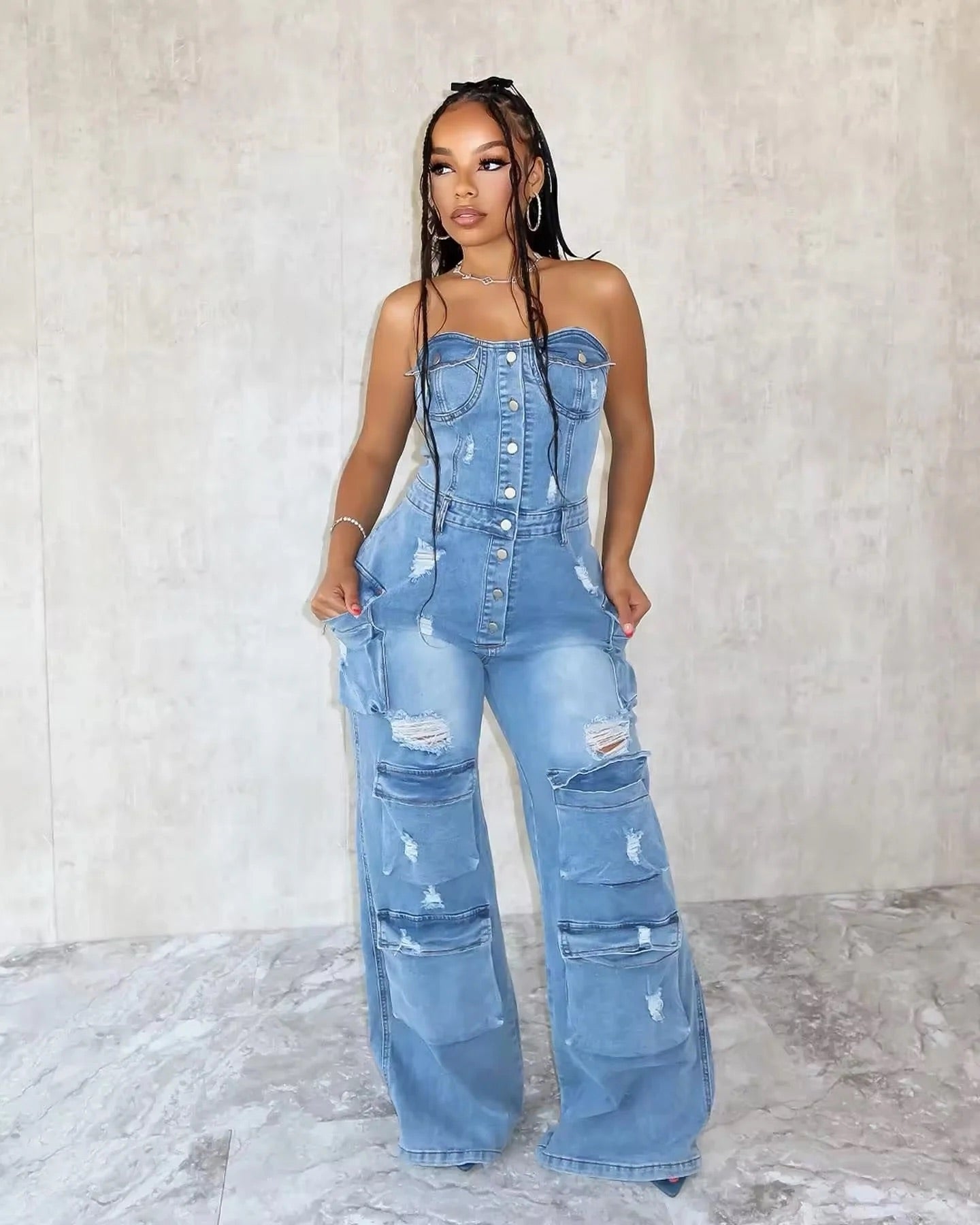 Carol Denim Jumpsuit